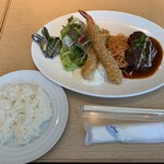 洋食レストラン ソラーレ・ドーノ - 海老フライ＆ハンバーグｾｯﾄ