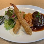 洋食レストラン ソラーレ・ドーノ - 海老フライ＆ハンバーグ