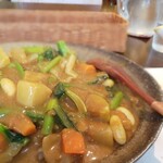 サンテ - カレーをかけたら、こんな感じでした