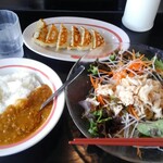 Kourakuen - 期間限定ごま油香る彩り野菜と蒸し鶏のさっぱり冷し中華+カレーセット
