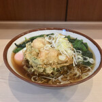 そばの神田 東一屋 - アサソバビンボー！　
      朝そば＋えびかき揚げ！　