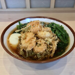 そばの神田 東一屋 - アサソバビンボー！　
      朝そば＋えびかき揚げ！