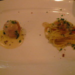 三輪亭 - パスタ2種類(通常は別プレートらしい)