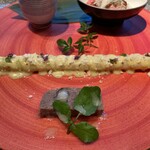 佐賀牛 季楽 銀座  - ホワイトアスパラとテリーヌ