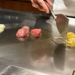 佐賀牛 季楽 銀座  - 黄色いじゃがいもが甘くて旨！