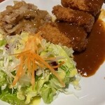 洋食marco - Ｂセット豚の生姜焼き、ヒレカツ