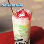 越南中风“DA NANG”名产混合奶油饼的善哉红豆汤