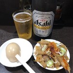 中華そば べんてん - お通し付麦酒に味玉
