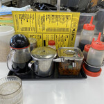 長浜ラーメン力 - 卓上。