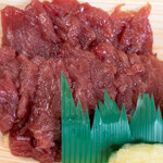 河の家 - 2020.6 馬刺し（100g 450円）＋カット代（50円）