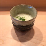 登喜和鮨 - 新潟産ハタの骨スープに鬼やサンの卵とじ