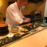 登喜和鮨 - 佐渡産天然虎河豚白子漬自家製カラスミ