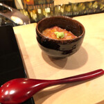 登喜和鮨 - 佐渡産鮪丼脳天中落ち村上産雲丹とクチコ