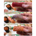 Shinkai Sushi - 上から鮪 ハマチ サーモン