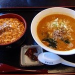 桃花 - 担々麺（麻婆丼）セット