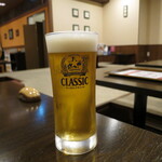 こみちの湯ほのか - ほろ酔いセットの生ビール(2020年6月)