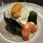 舞桜 - 揚げナス・湯葉・うに