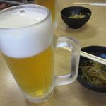 うまい鮨勘 - 生ビールとお通し