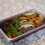 こころや - 地蛸と夏野菜の梅酢和丸ごと椎茸肉厚メンチカツえ