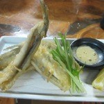 居魚屋　網元 - さよりの天ぷら。美味しい。