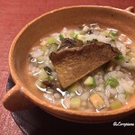 御料理 寺沢 - 北海道産 黒鮑の雑炊