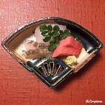 御料理 寺沢 - 鮎魚女､真子鰈､天然本鮪 中ﾄﾛ