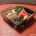 御料理 寺沢 - 鮎魚女､真子鰈､天然本鮪 中ﾄﾛ