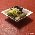 御料理 寺沢 - 甘藍の浅漬と胡瓜の古漬
