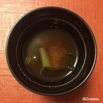 御料理 寺沢 - 青菜とお揚げさんの味噌汁