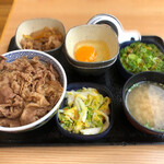 Yoshinoya - ネギ玉並の肉だくBセット