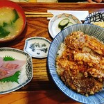 季節料理 すい舎 - エビ天丼＆刺身