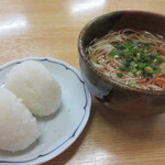いとうや - 白石素温麺（塩むすび付）580円