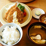 d47食堂 - 長崎定食 松浦港のアジフライ（1600円）