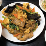 中華料理 三喜 - 豚肉と玉子の炒め定食