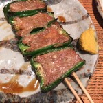 鳥茂 - ピーマン肉詰め