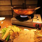 個室和食 紅炉庵 - 紀州産ハモのしゃぶしゃぶ（'13.05月より）　