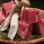 個室和食 紅炉庵 - 熊本産菊池牛の鉄板ステーキ（'13.05月より）