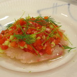 桜鯛のカルパッチョ仕立て