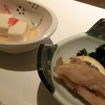 萩本陣 - ふく白子豆腐・南蛮漬け