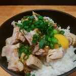 呉もん - 冷麺ワンタン入りチャーシュー丼セット（1100円）