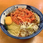 つるや - 紅生姜天そば（420円）＋生たまご（60円）