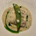 レストラン　トエダ - 真鯛・白ワイン・ネギ