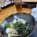 寿多庵 - 冷やし野菜天ぷらかけ蕎麦（1,200円）★★★☆☆