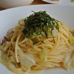 タコとキャベツのパスタ