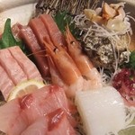 磯料理 辻 - 刺身の盛り合わせアップ