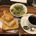 ラッキー亀有２号店 - おはようセット
            A バタートースト ブレンドコーヒー
            （サラダつき）