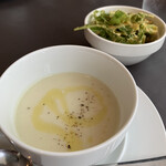 クチネッタ　トミーノ - さつま芋の冷製スープとミニサラダ