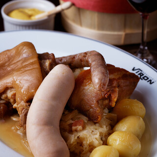 Traditional Alsatian dish CHOUCROUTE