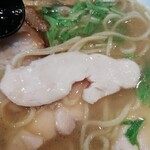 らーめん専門 和海 - 鶏ムネチャーシューは硬くなる前に早めにお食べ下さいとのこと
