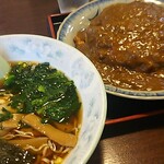 味の十八番 - 小ラーメン＋かに玉カレー